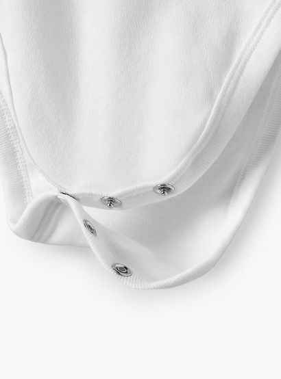 Juniors Solid Strap Sleeves Bodysuit with Snap Button Closure - Set of 10-baby-boys-clothing-bodysuits-image-6