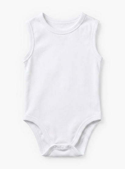 Juniors Solid Bodysuit with Round Neck and Snap Button Closure - Set of 10-baby-boys-clothing-bodysuits-image-3