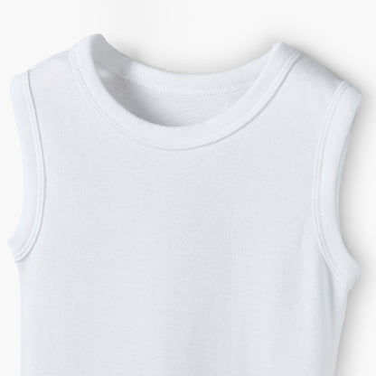 Juniors Solid Bodysuit with Round Neck and Snap Button Closure - Set of 10