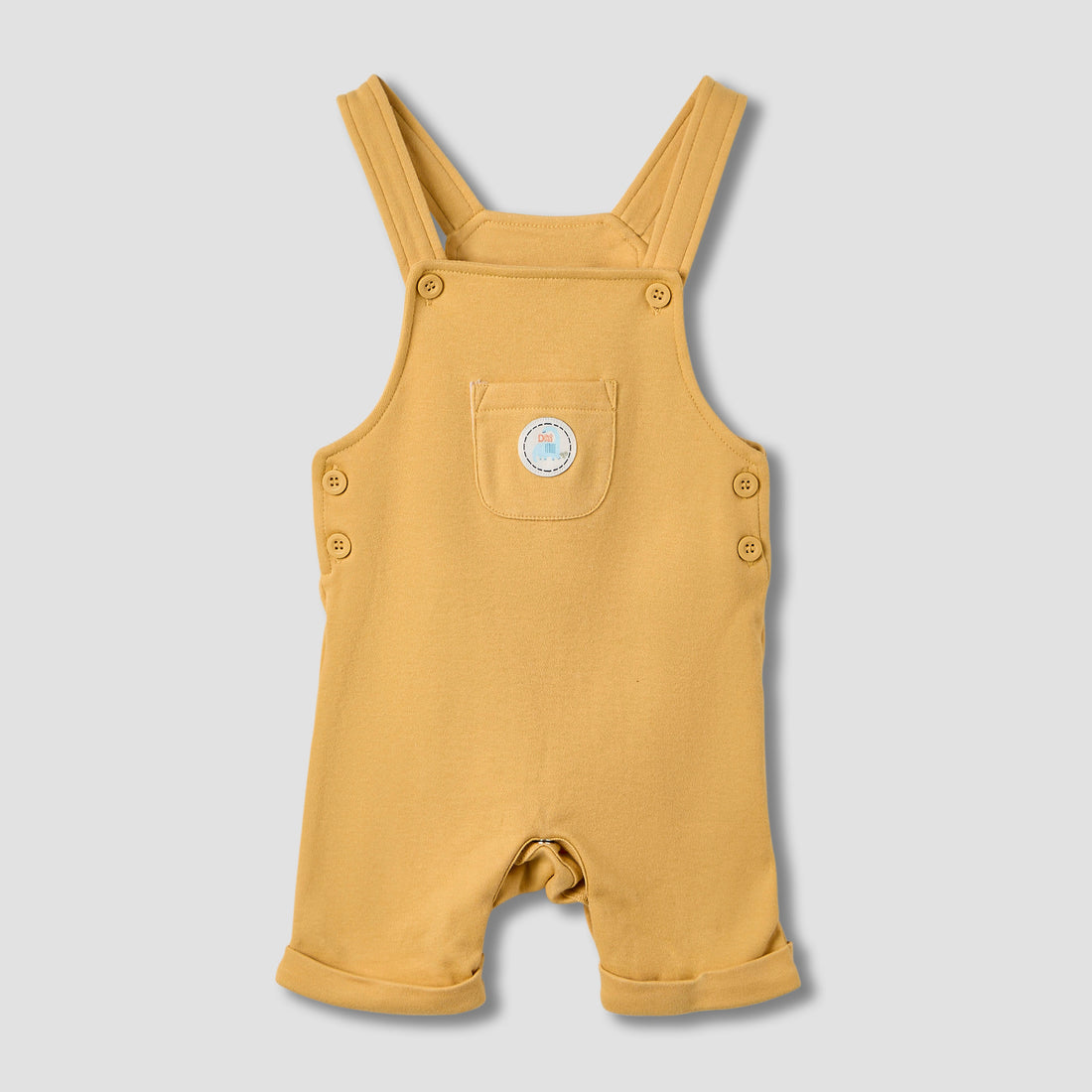 Juniors Solid Dungarees and T-shirt Set