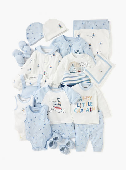 Juniors Nautica Print Closed Feet Sleepsuit with Button Closure-baby-boys-clothing-nightwear-sleepsuits-image-6