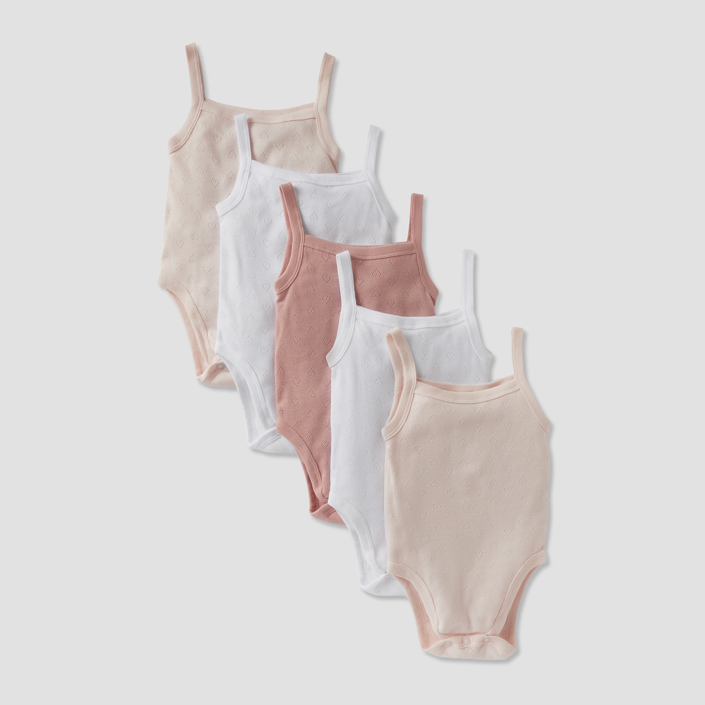 Juniors Textured Sleeveless Bodysuit - Set of 5 - Multicolour / 12-18 mths