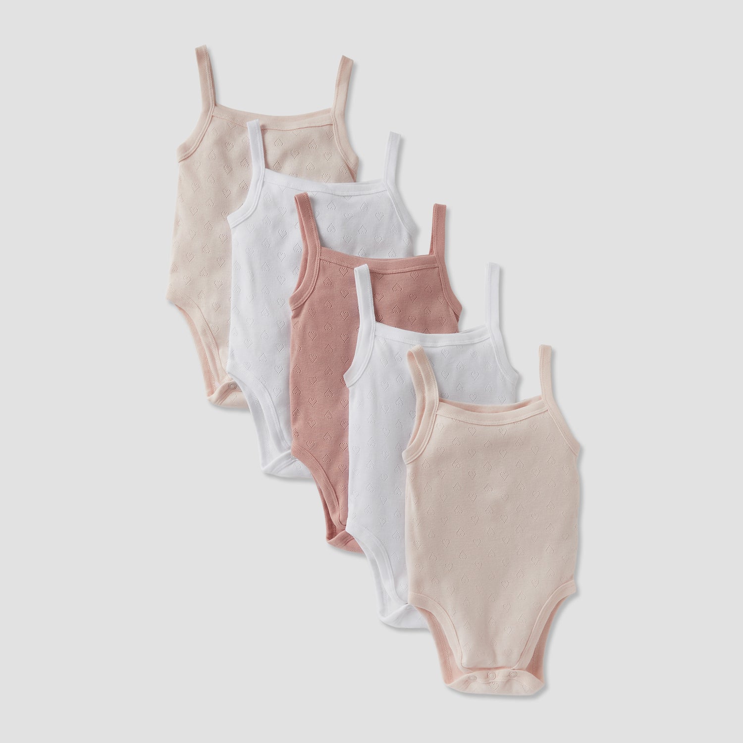 Juniors Textured Sleeveless Bodysuit - Set of 5