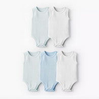 Juniors Textured Sleeveless Bodysuits - Set of 5-undefined-image-1