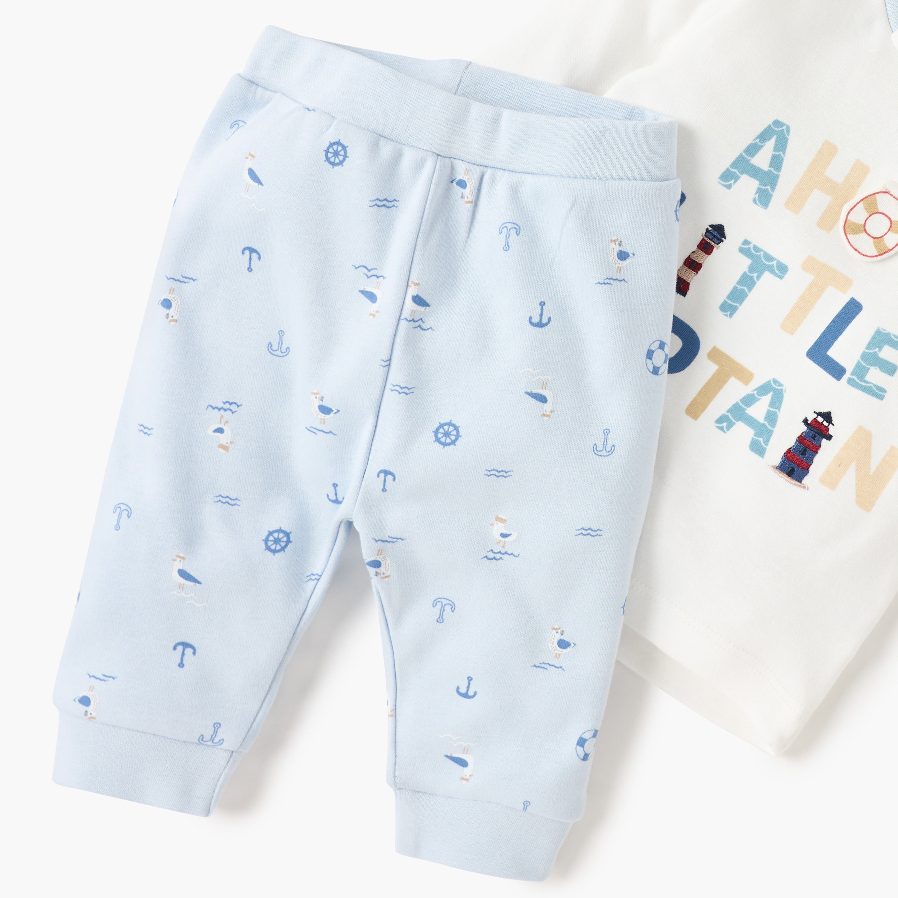 Juniors Printed T-shirt and Pyjama Set