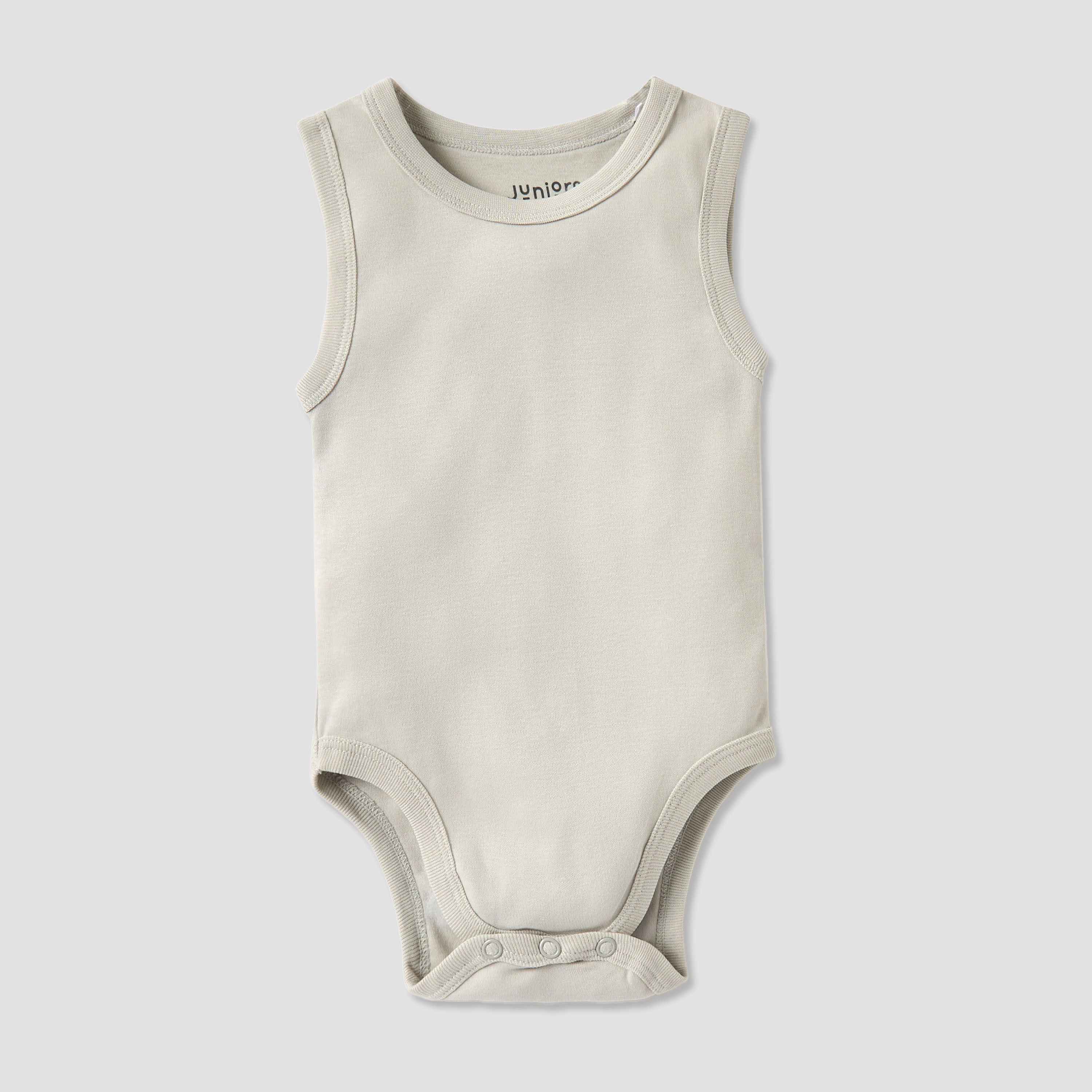 Juniors Sleeveless Bodysuit with Snap Button Closure