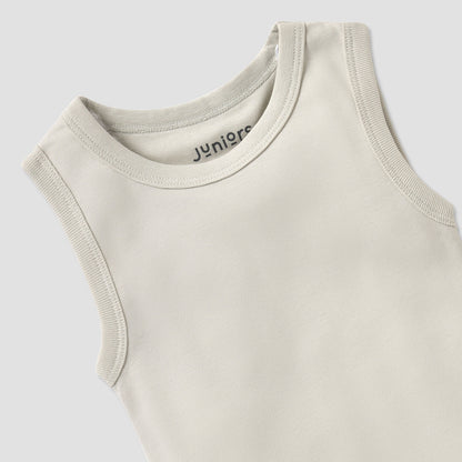 Juniors Sleeveless Bodysuit with Snap Button Closure