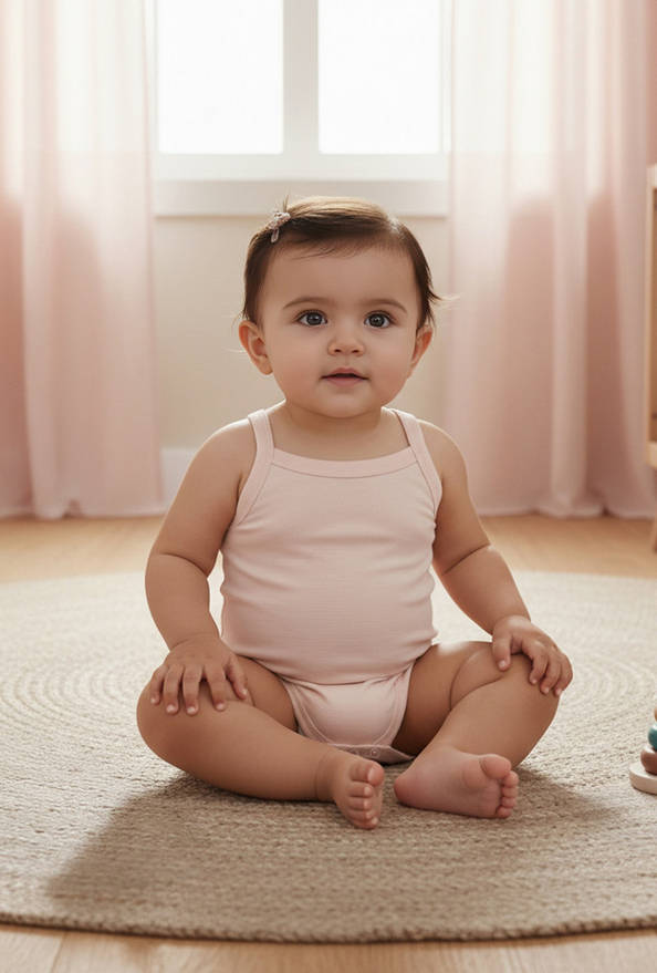 Juniors Sleeveless Bodysuit with Snap Button Closure