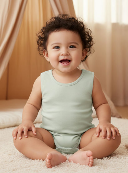 Juniors Solid Sleeveless Bodysuit with Snap Button Closure-promo_babyshop_Buy5for59_UAE130126-image-1