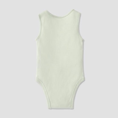 Juniors Solid Sleeveless Bodysuit with Snap Button Closure