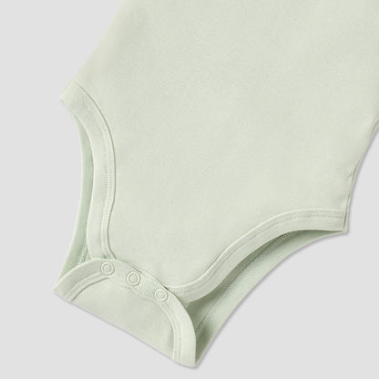 Juniors Solid Sleeveless Bodysuit with Snap Button Closure