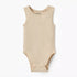 Juniors Solid Sleeveless Bodysuit with Snap Button Closure - Peach / 12-18 mths
