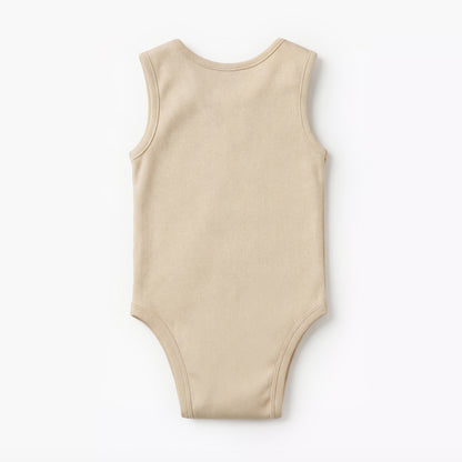 Juniors Solid Sleeveless Bodysuit with Snap Button Closure