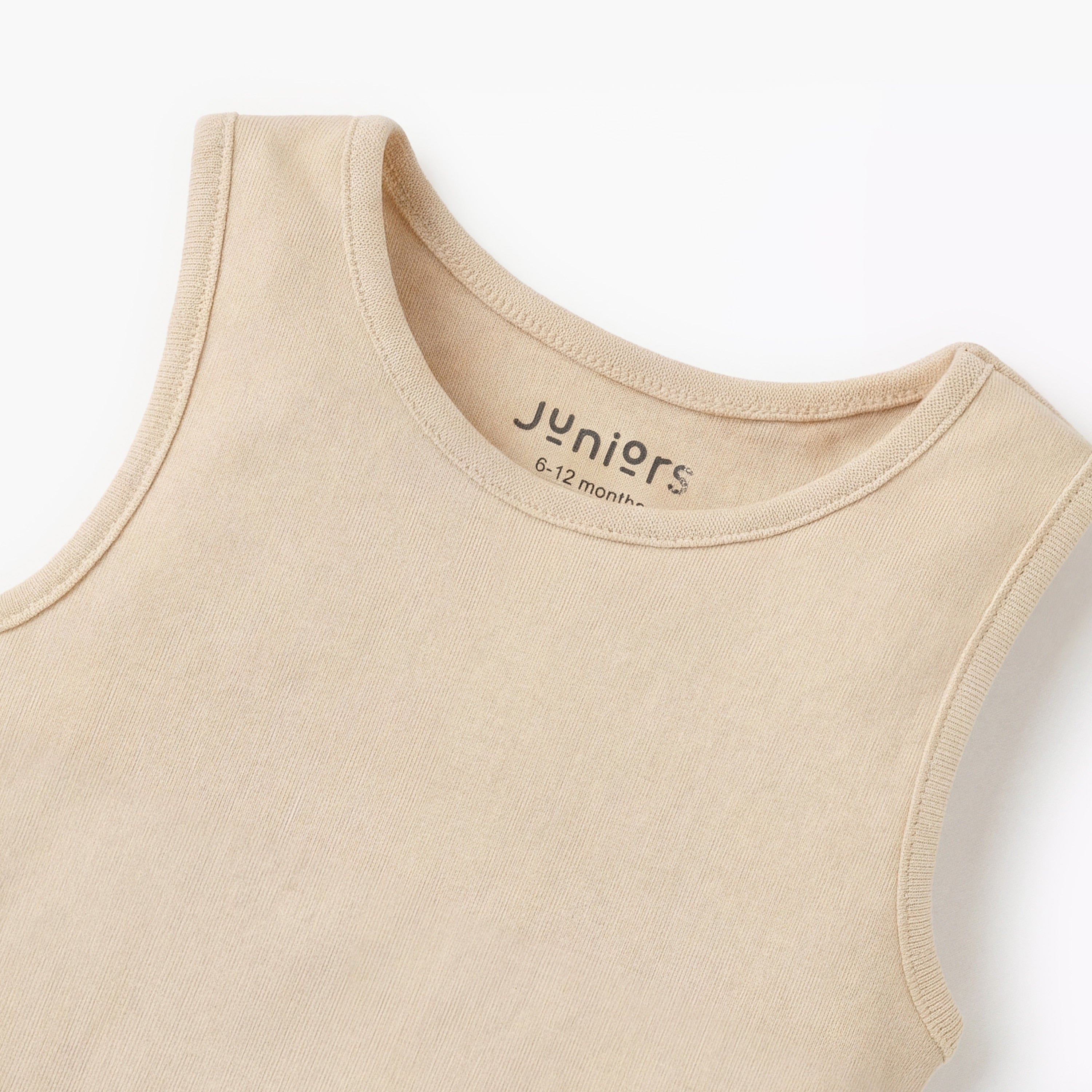 Juniors Solid Sleeveless Bodysuit with Snap Button Closure