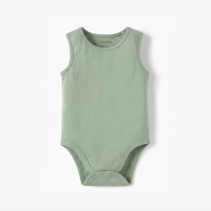 Juniors Solid Sleeveless Bodysuit with Snap Button Closure