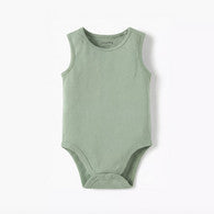 Juniors Solid Sleeveless Bodysuit with Snap Button Closure-undefined-image-1