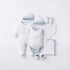 Juniors Solid 8-Piece Clothing Gift Set - White / 0-3 mths