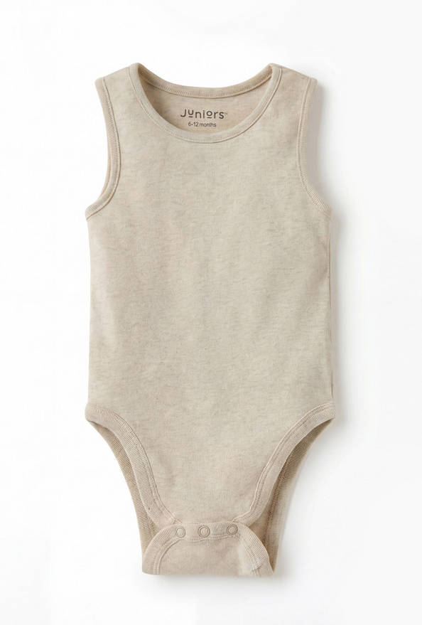 Juniors Textured Sleeveless Bodysuit with Snap Button Closure