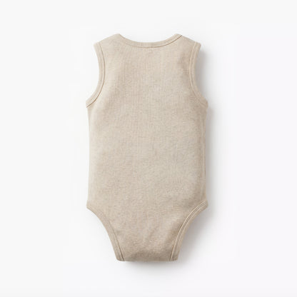 Juniors Textured Sleeveless Bodysuit with Snap Button Closure