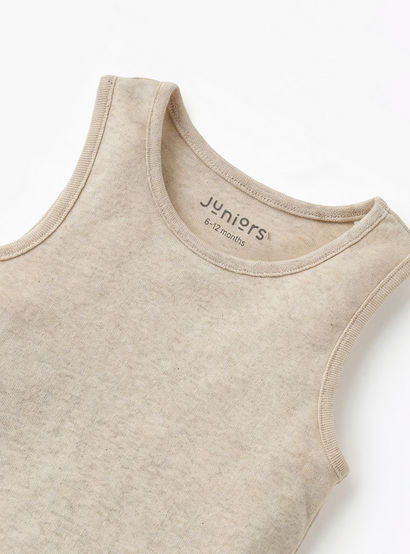 Juniors Textured Sleeveless Bodysuit with Snap Button Closure-promo_babyshop_Buy5for59_UAE130126-image-3