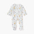 Juniors Printed Sleepsuit with Long Sleeves and Zip Closure - White / 9-12 mths