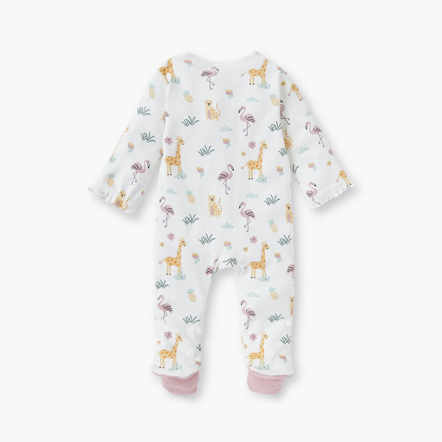 Juniors Printed Sleepsuit with Long Sleeves and Zip Closure