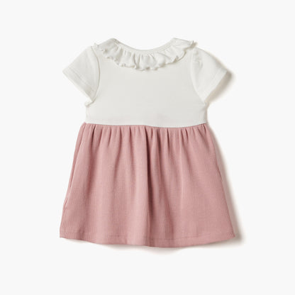 Juniors Animal Print A-line Dress with Short Sleeves
