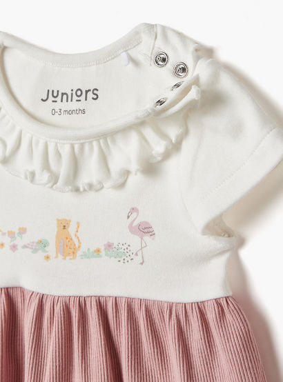 Juniors Animal Print A-line Dress with Short Sleeves-baby-girls-clothing-dressesandjumpsuits-image-3