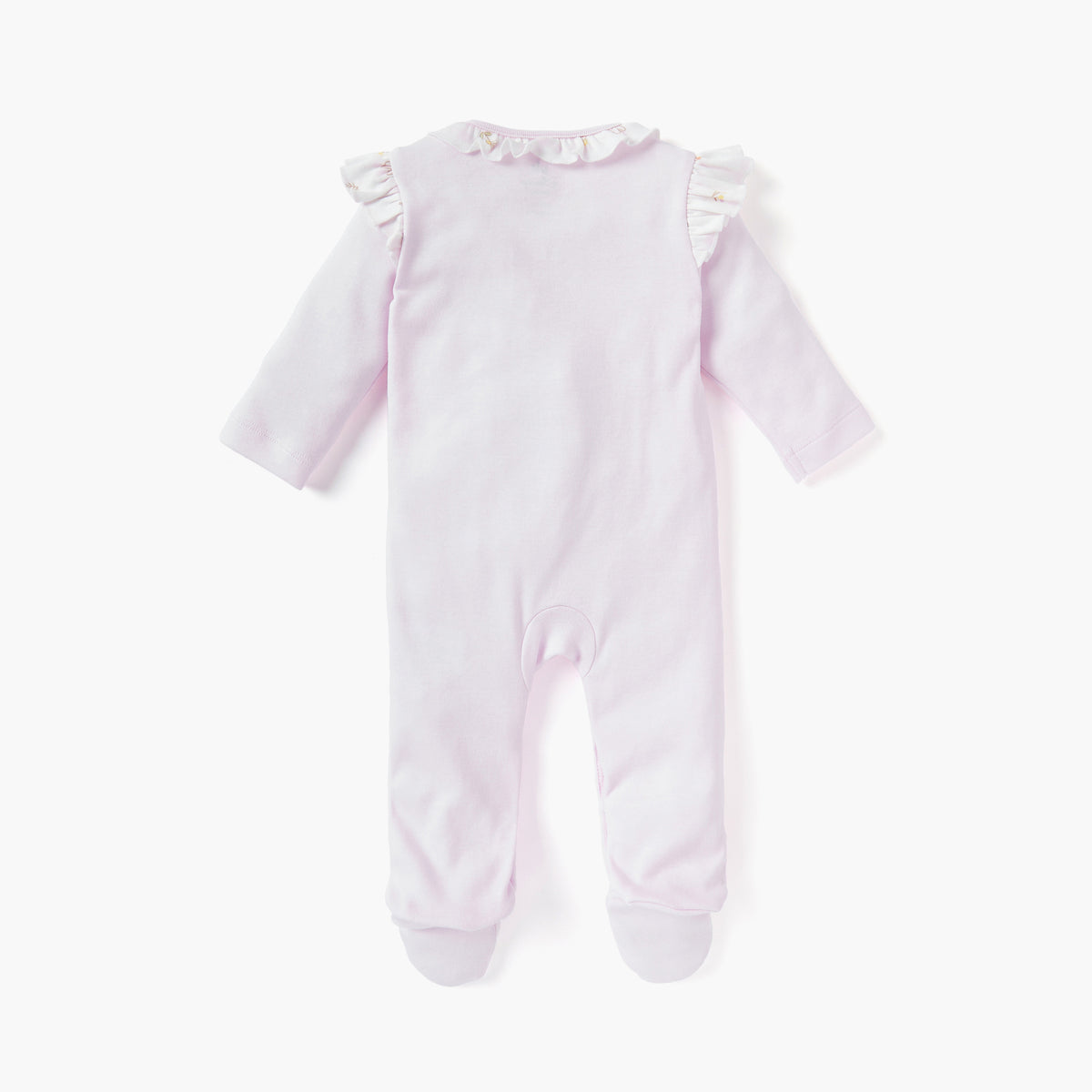 Disney Bow Applique Sleepsuit with Ruffle Detail and Long Sleeves