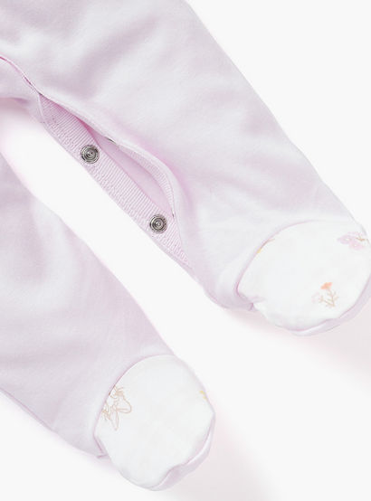 Disney Bow Applique Sleepsuit with Ruffle Detail and Long Sleeves-baby-girls-clothing-nightwear-sleepsuits-image-4