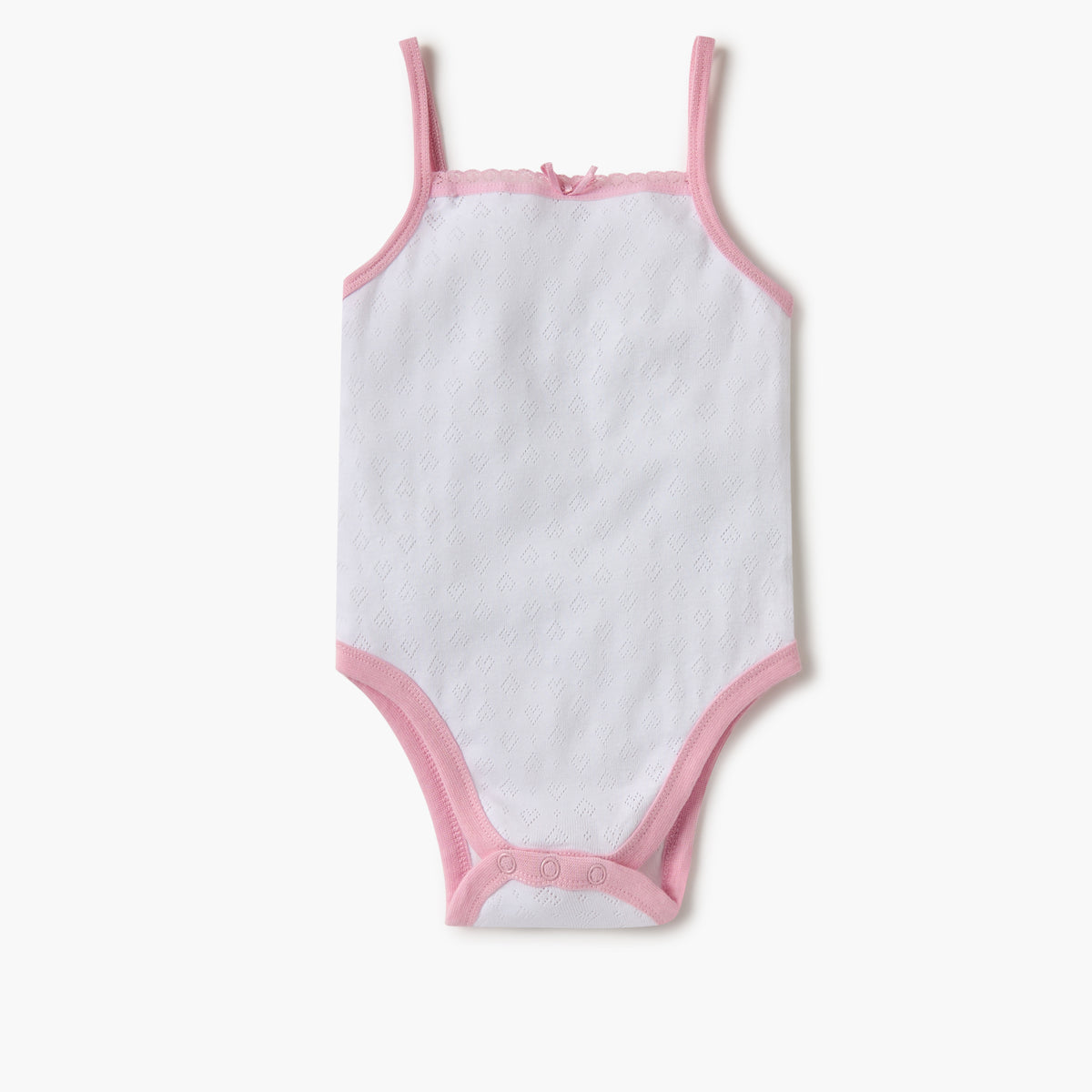 Juniors Strappy Textured Bodysuit with Bow Detail