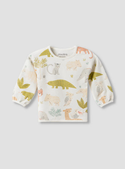 Juniors Cotton Crew Neck Long Sleeves Pyjama Set with Safari Print-baby-boys-clothing-nightwear-pyjamasets-image-3