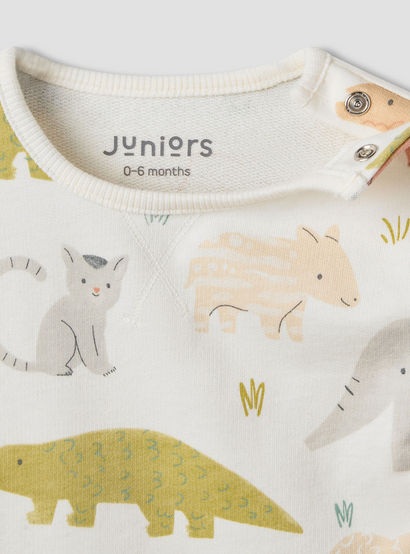 Juniors Cotton Crew Neck Long Sleeves Pyjama Set with Safari Print-baby-boys-clothing-nightwear-pyjamasets-image-8