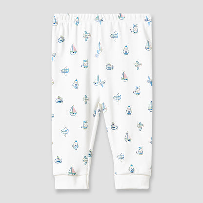 Juniors Pyjama Set with Embroidery - Cotton - Long Sleeves - Round Neck