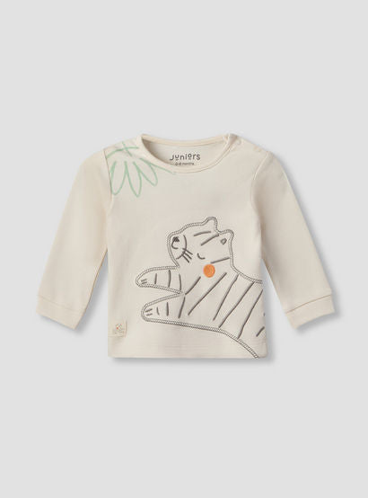 Juniors Cotton Crew Neck Long Sleeves Pyjama Set with Tiger Embroidery-baby-boys-clothing-nightwear-pyjamasets-image-2
