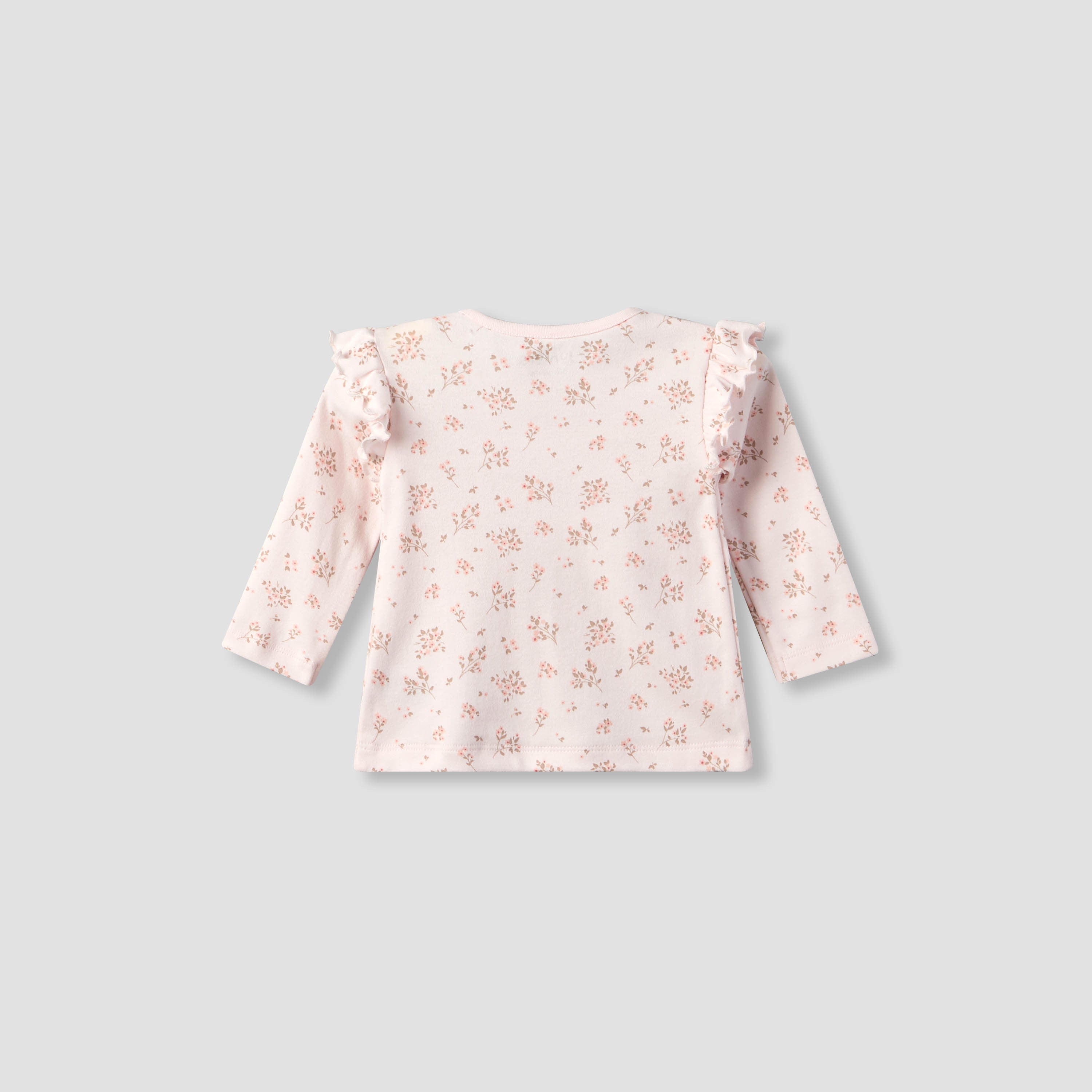 Juniors Cotton Crew Neck Long Sleeves Pyjama Set with Floral Print