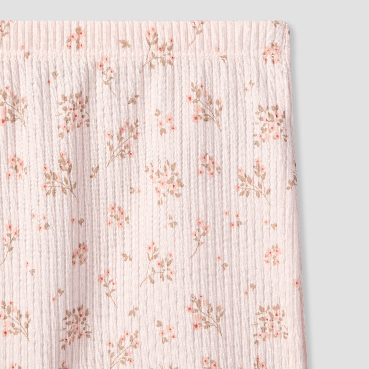 Juniors Cotton Crew Neck Long Sleeves Pyjama Set with Floral Print