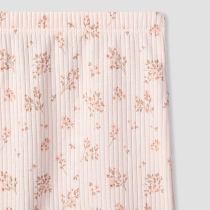 Juniors Cotton Crew Neck Long Sleeves Pyjama Set with Floral Print