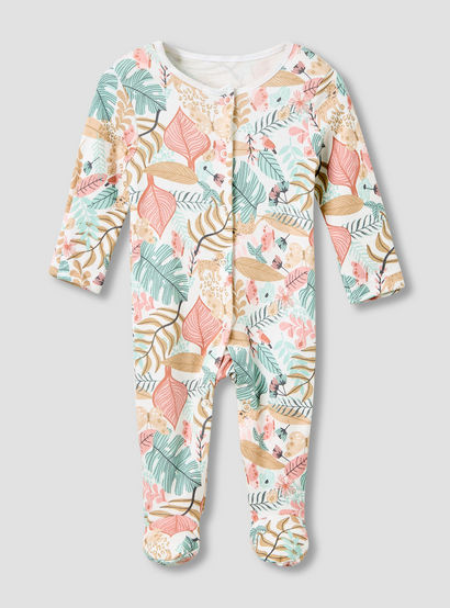 Juniors Crew Neck Sleepsuit with Print - Cotton - Long Sleeves - Set of 3-baby-girls-clothing-nightwear-sleepsuits-image-2