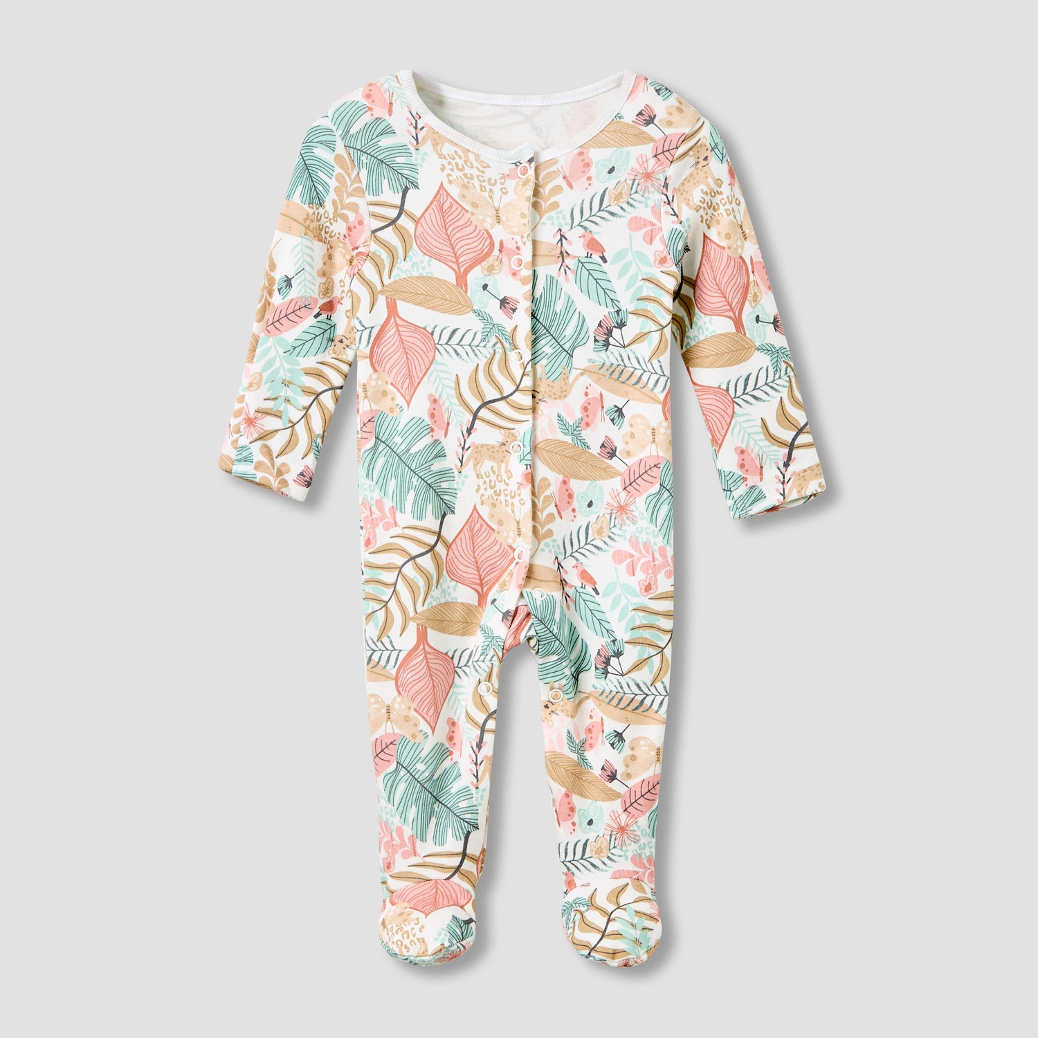 Juniors Crew Neck Sleepsuit with Print - Cotton - Long Sleeves - Set of 3