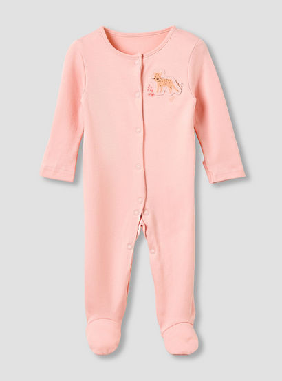 Juniors Crew Neck Sleepsuit with Print - Cotton - Long Sleeves - Set of 3-baby-girls-clothing-nightwear-sleepsuits-image-3