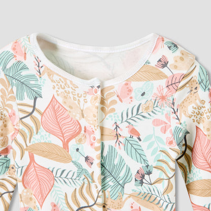 Juniors Crew Neck Sleepsuit with Print - Cotton - Long Sleeves - Set of 3