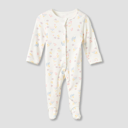 Juniors Crew Neck Sleepsuit with Print - Cotton - Long Sleeves - Set of 3