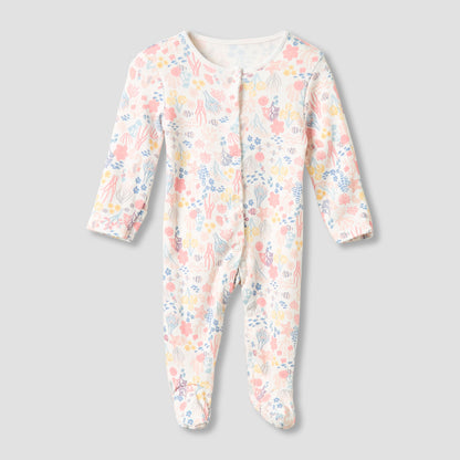 Juniors Crew Neck Sleepsuit with Print - Cotton - Long Sleeves - Set of 3