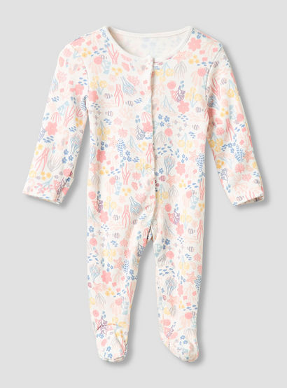 Juniors Crew Neck Sleepsuit with Print - Cotton - Long Sleeves - Set of 3-baby-girls-clothing-nightwear-sleepsuits-image-5