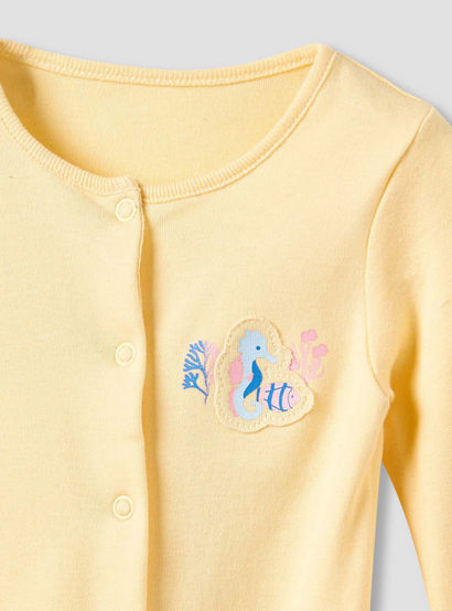 Juniors Crew Neck Sleepsuit with Print - Cotton - Long Sleeves - Set of 3-baby-girls-clothing-nightwear-sleepsuits-image-6