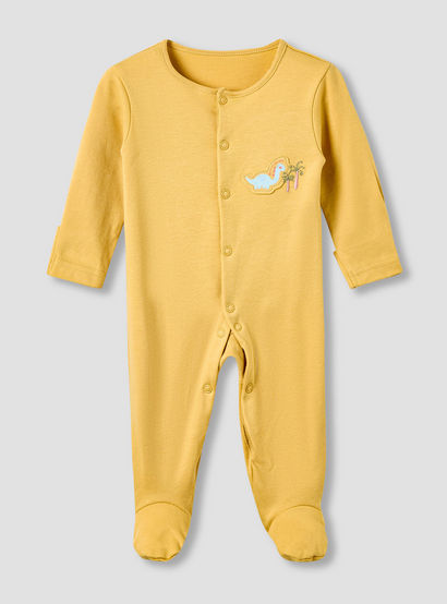 Juniors Crew Neck Sleepsuit with Dinosaur Print - Cotton - Long Sleeves - Set of 3-promo_babyshop_Buy2for115_UAE130126-image-2