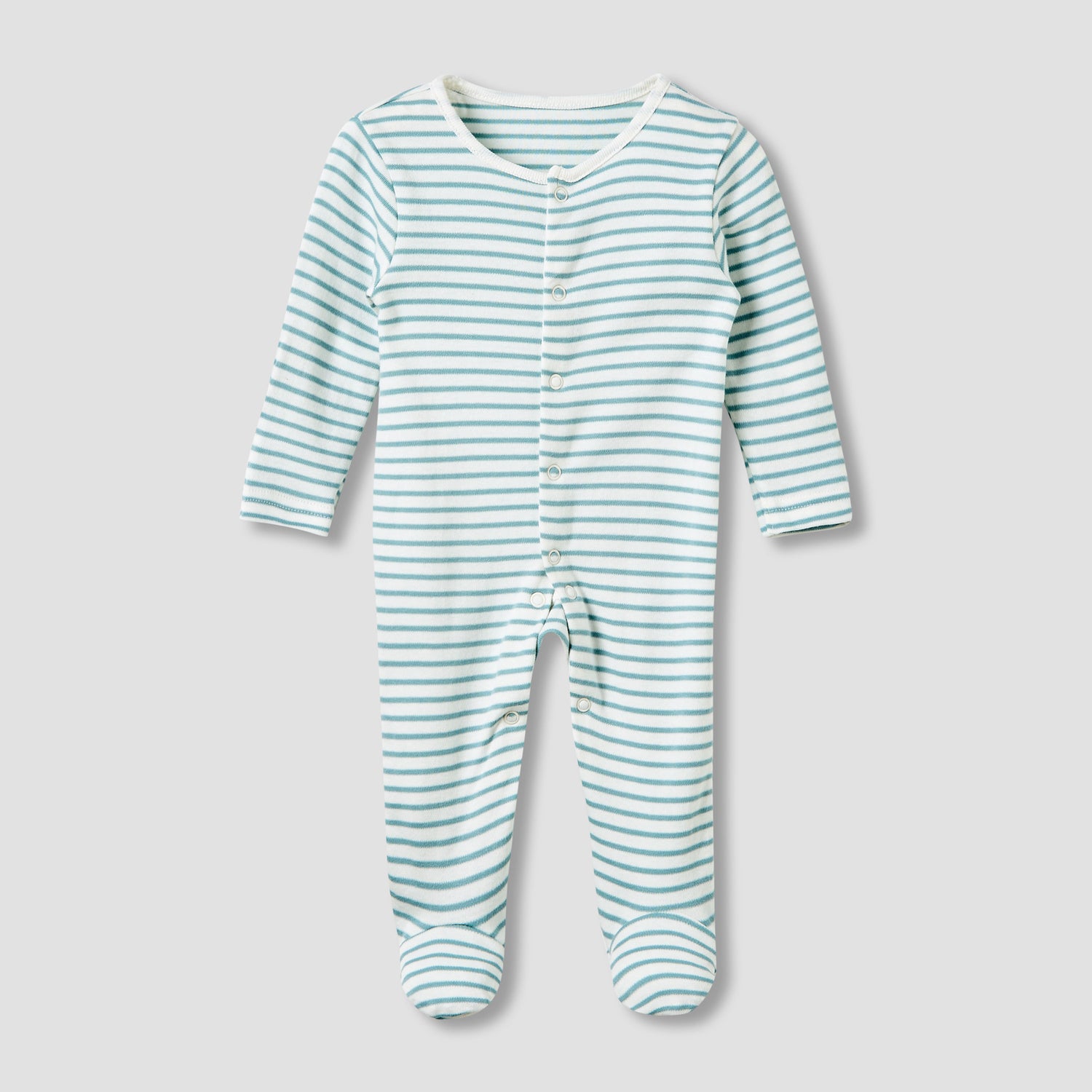 Juniors Crew Neck Sleepsuit with Dinosaur Print - Cotton - Long Sleeves - Set of 3