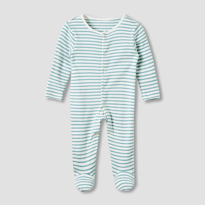 Juniors Crew Neck Sleepsuit with Dinosaur Print - Cotton - Long Sleeves - Set of 3
