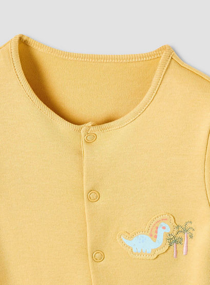 Juniors Crew Neck Sleepsuit with Dinosaur Print - Cotton - Long Sleeves - Set of 3-promo_babyshop_Buy2for115_UAE130126-image-5